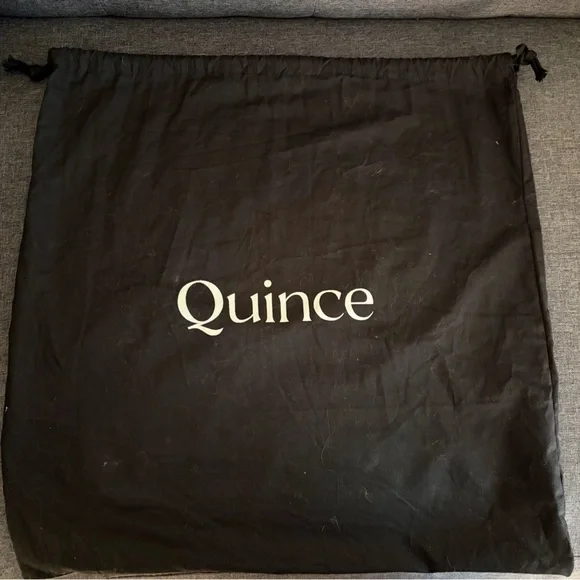 Quince Large Italian Leather Handwoven Satchel in Black EUC - Picture 8 of 9